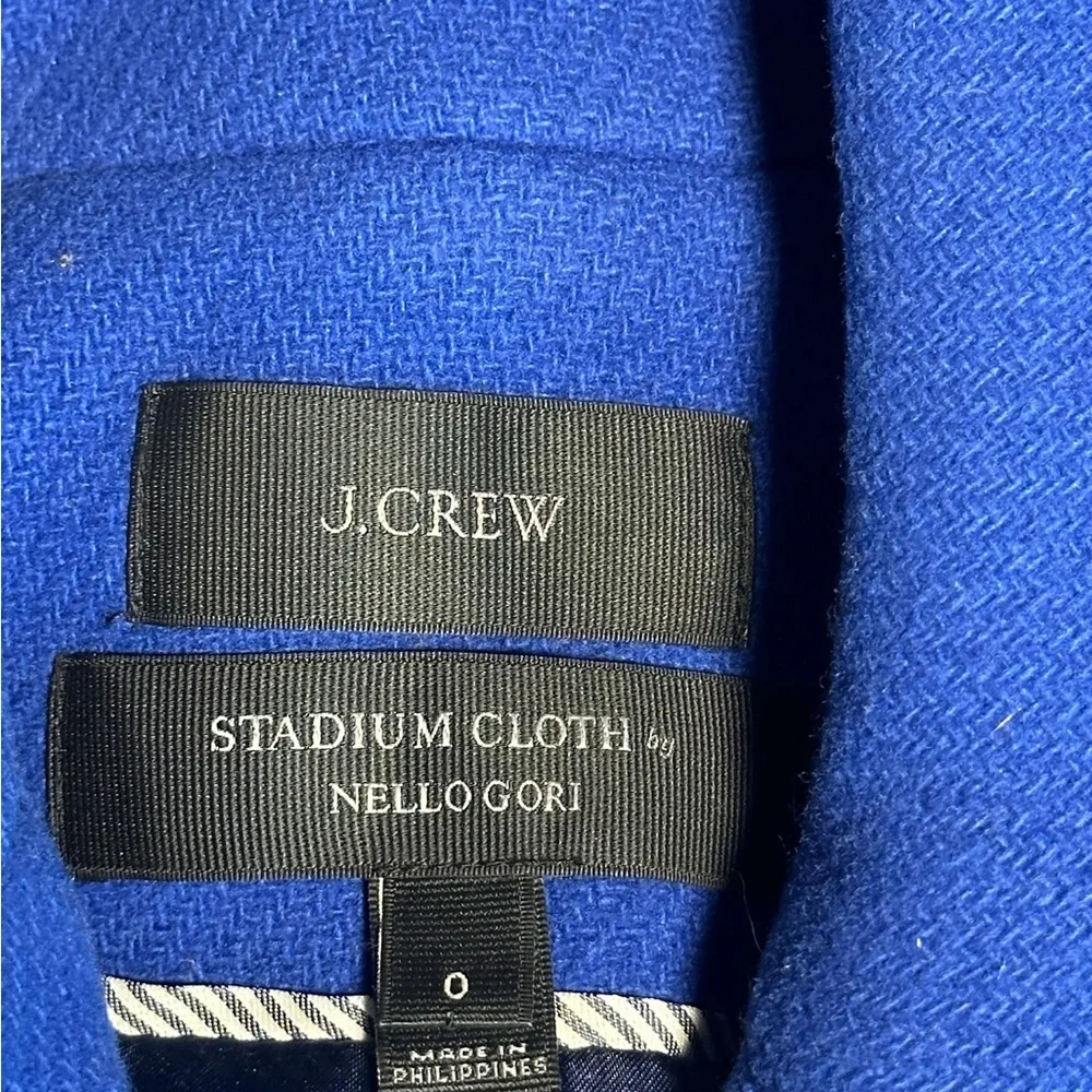 J. Crew Royal Blue Pea Coat with Gold Buttons - Picture 3 of 5
